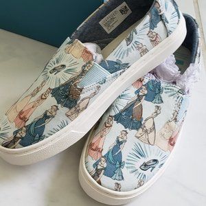 Disney Toms shoes, size 2, Cinderella theme